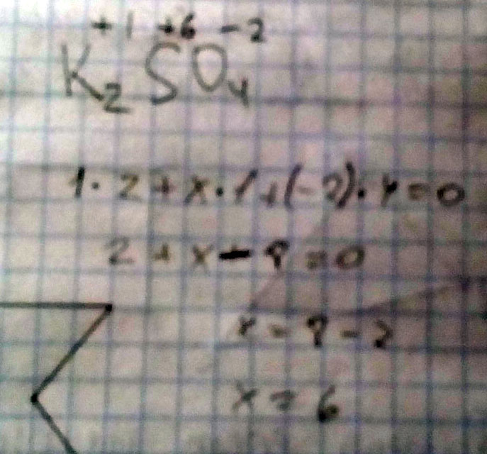 Определить степени окисления К2SO4