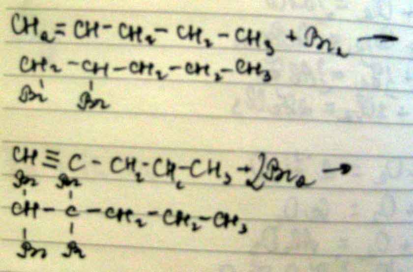 Напишите уравнение реакции получения пентана из пентина-1